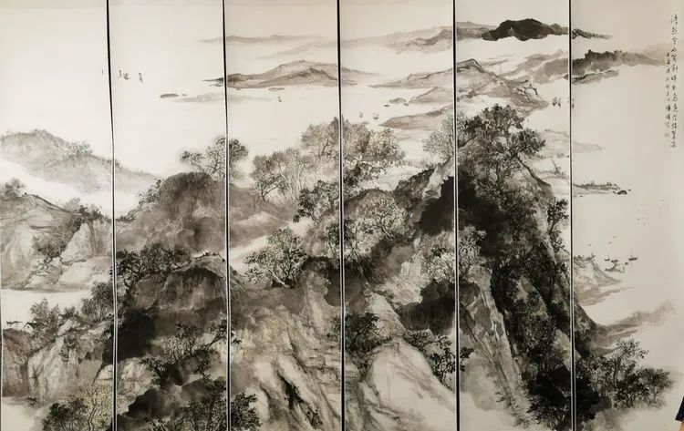 仁山智水山水画,仁山智水书法作品