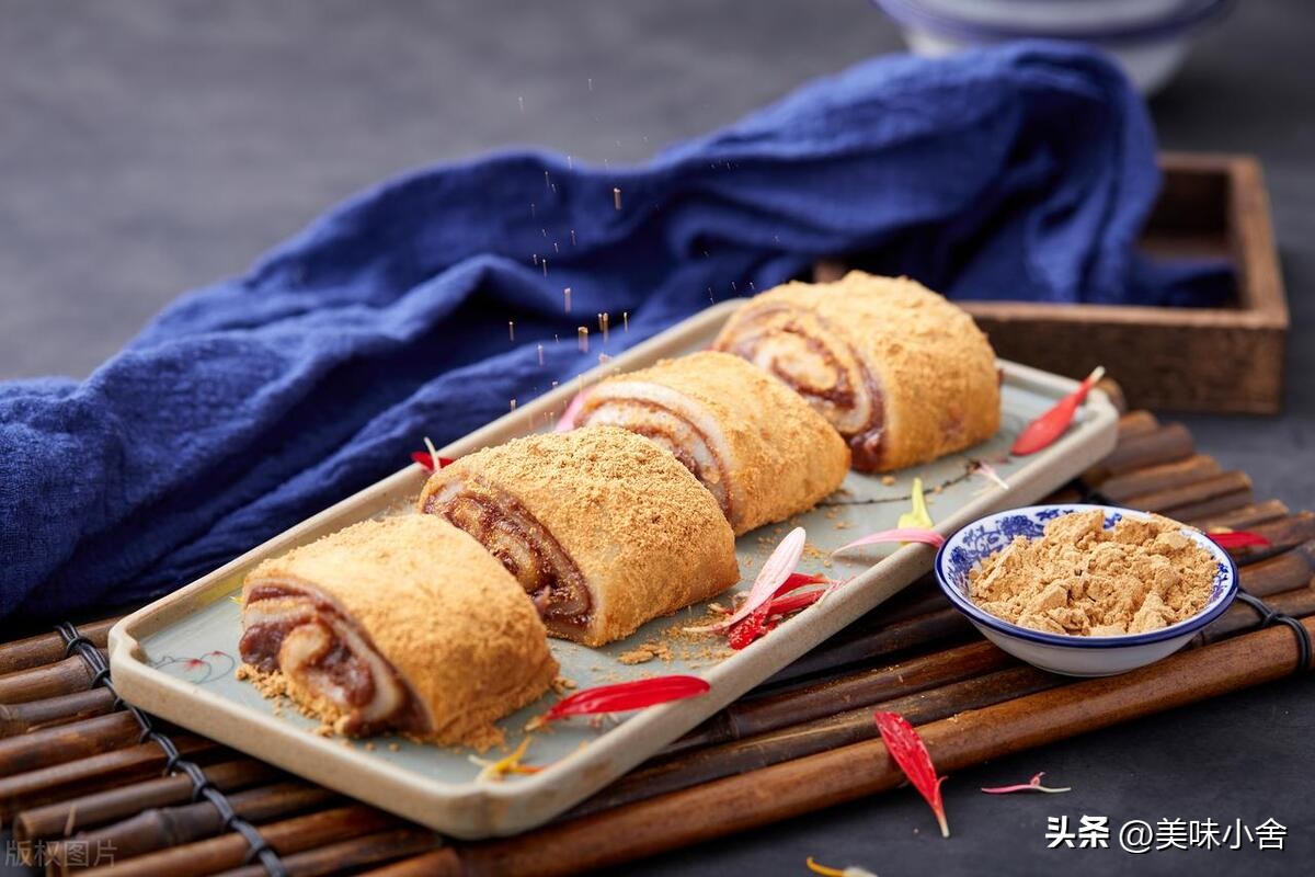 豆香馅甜入口绵软的驴打滚,小吃驴打滚做法教程