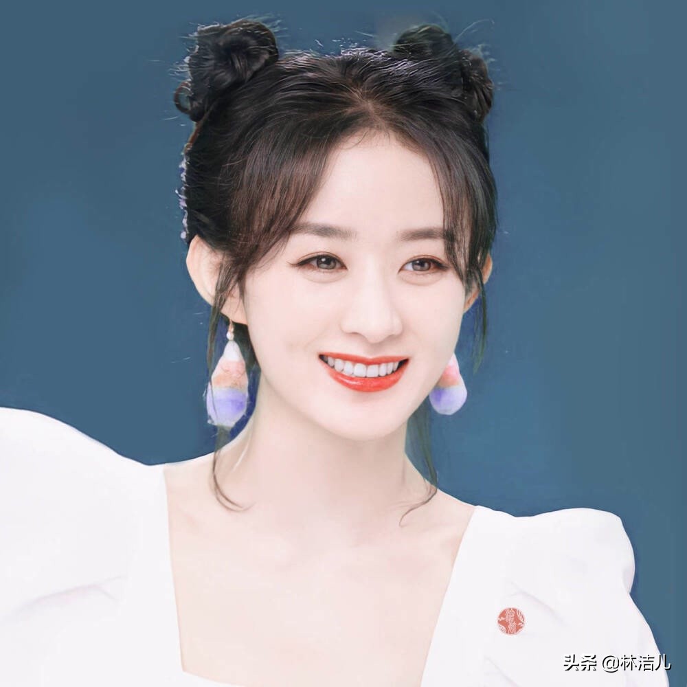 圆脸扎发赵丽颖同款,赵丽颖绑发带的发型图片