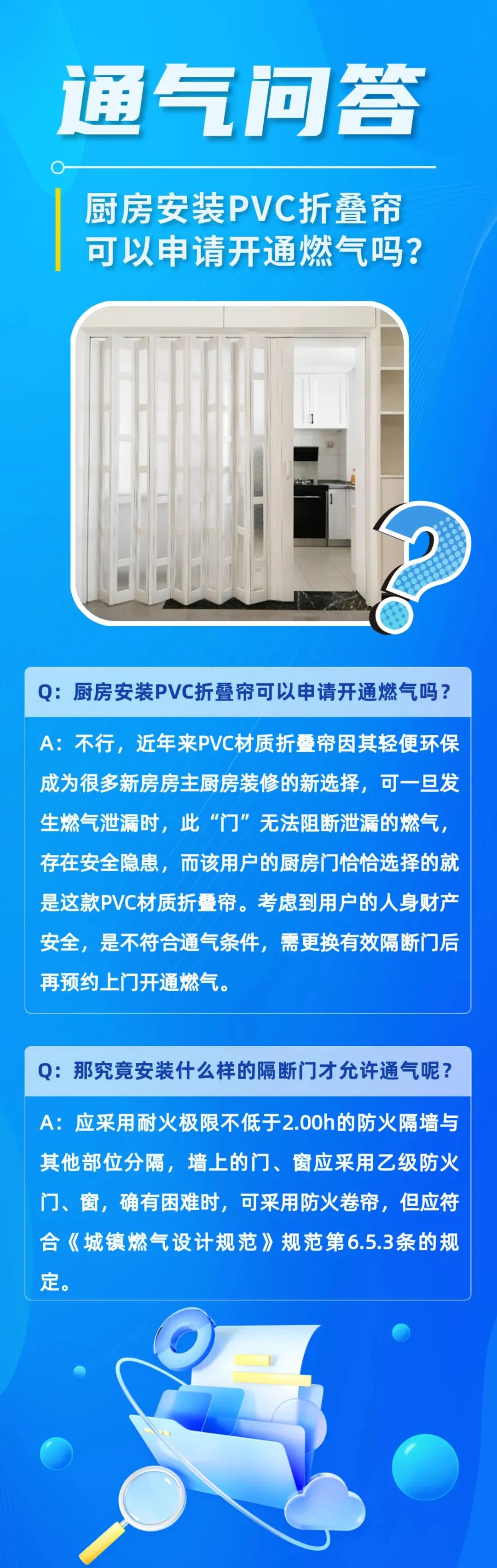 开放式厨房装门帘可以开通燃气吗,pvc厨房门能开通燃气吗