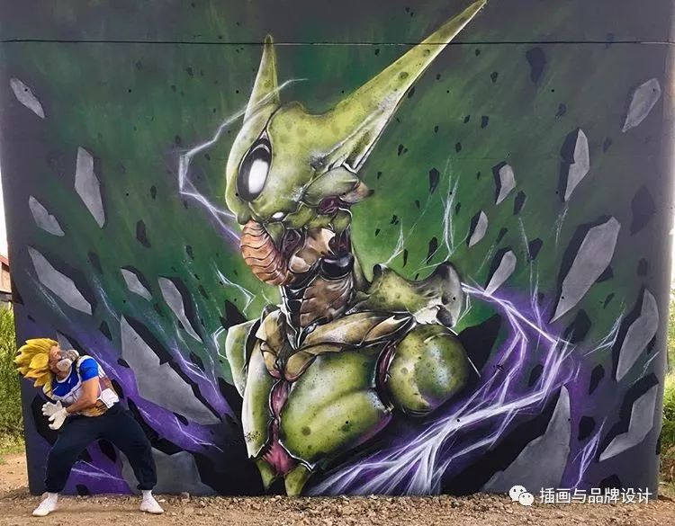 超震撼的墙绘,有视觉冲击感极简的墙绘