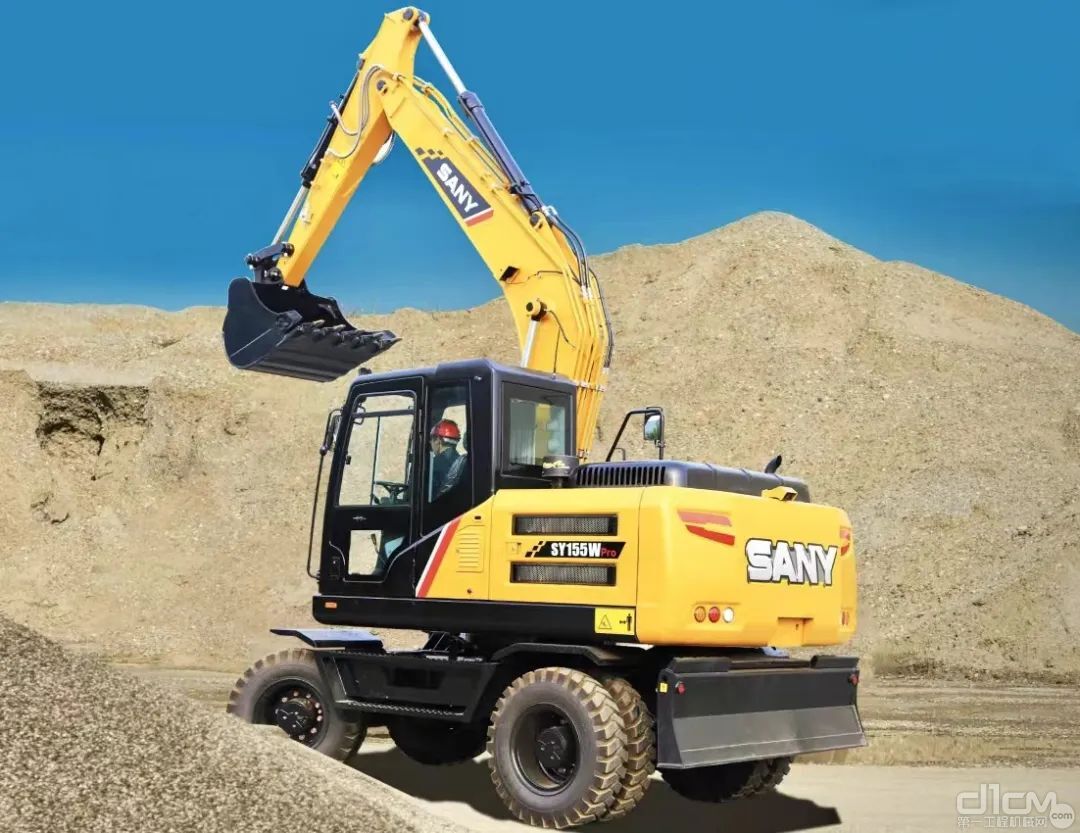 新款国四三一轮式挖掘机,三一150轮胎式挖机多少钱一台