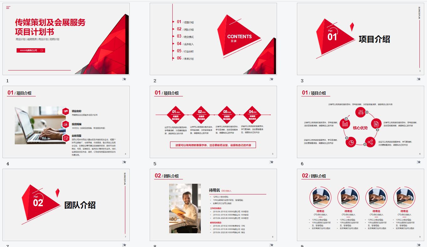 新公司商业策划书ppt案例欣赏,立体商业融资计划书ppt