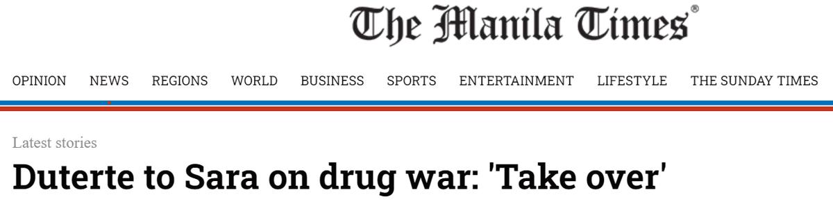 “到你了！担负起该工作”杜特尔特要求女儿莎拉接管禁毒工作