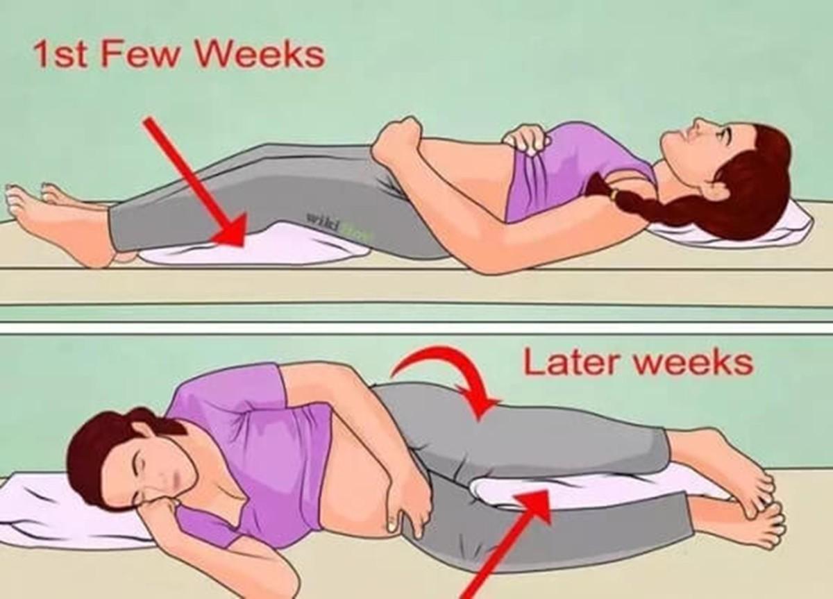 孕晚期90度左侧睡会压到宝宝吗,孕晚期左侧卧睡的正确姿势图片