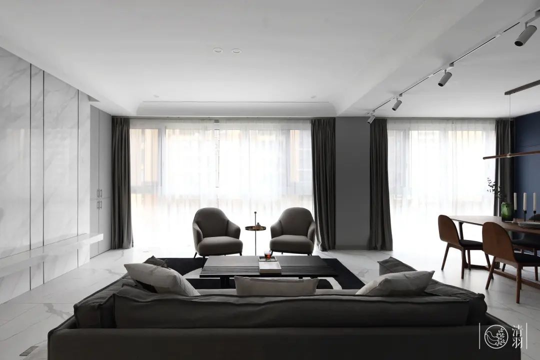 经典黑白灰的现代轻奢风,富有高级感的现代黑白灰