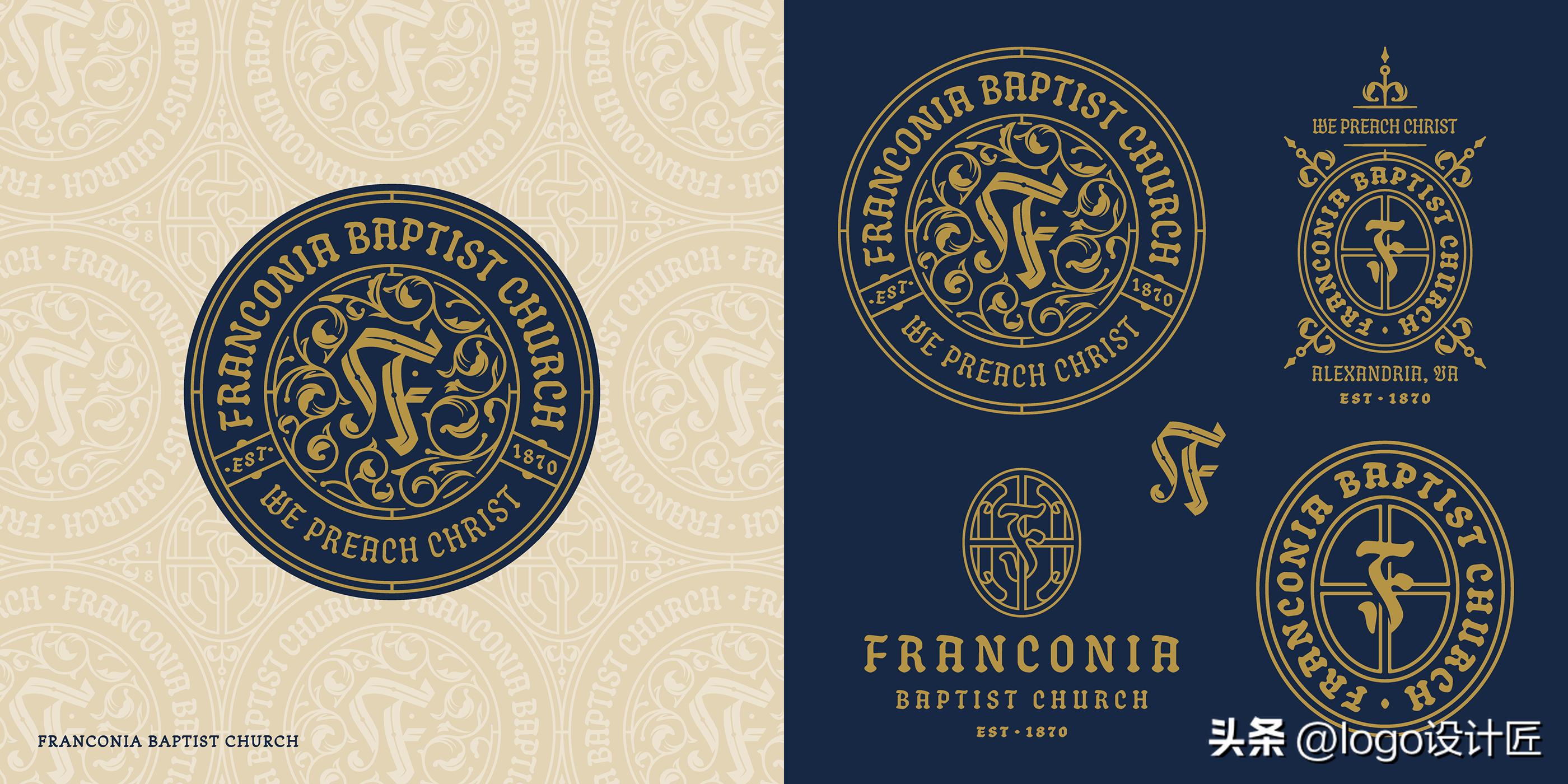 设计师设计作品logo,美式复古设计元素logo