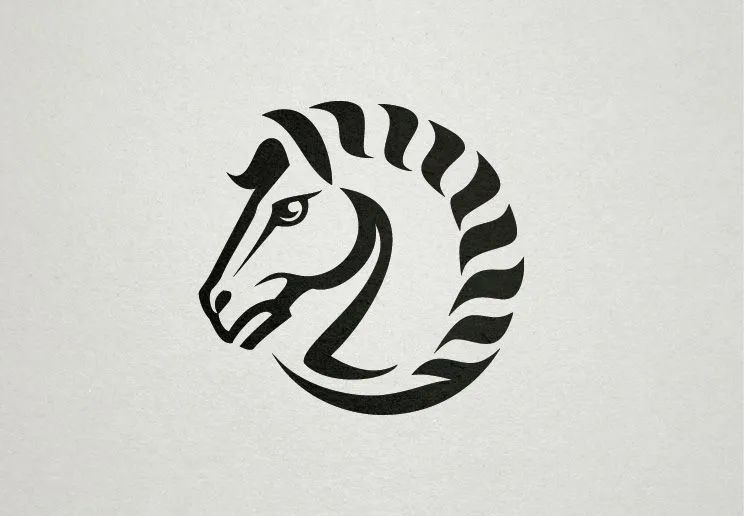 马设计logo中国风元素,马标志设计