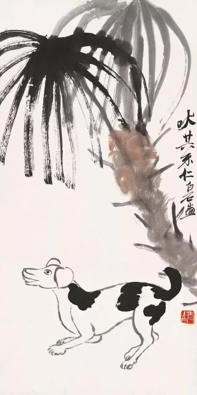 画十二生肖狗中国风,用三角形画十二生肖狗