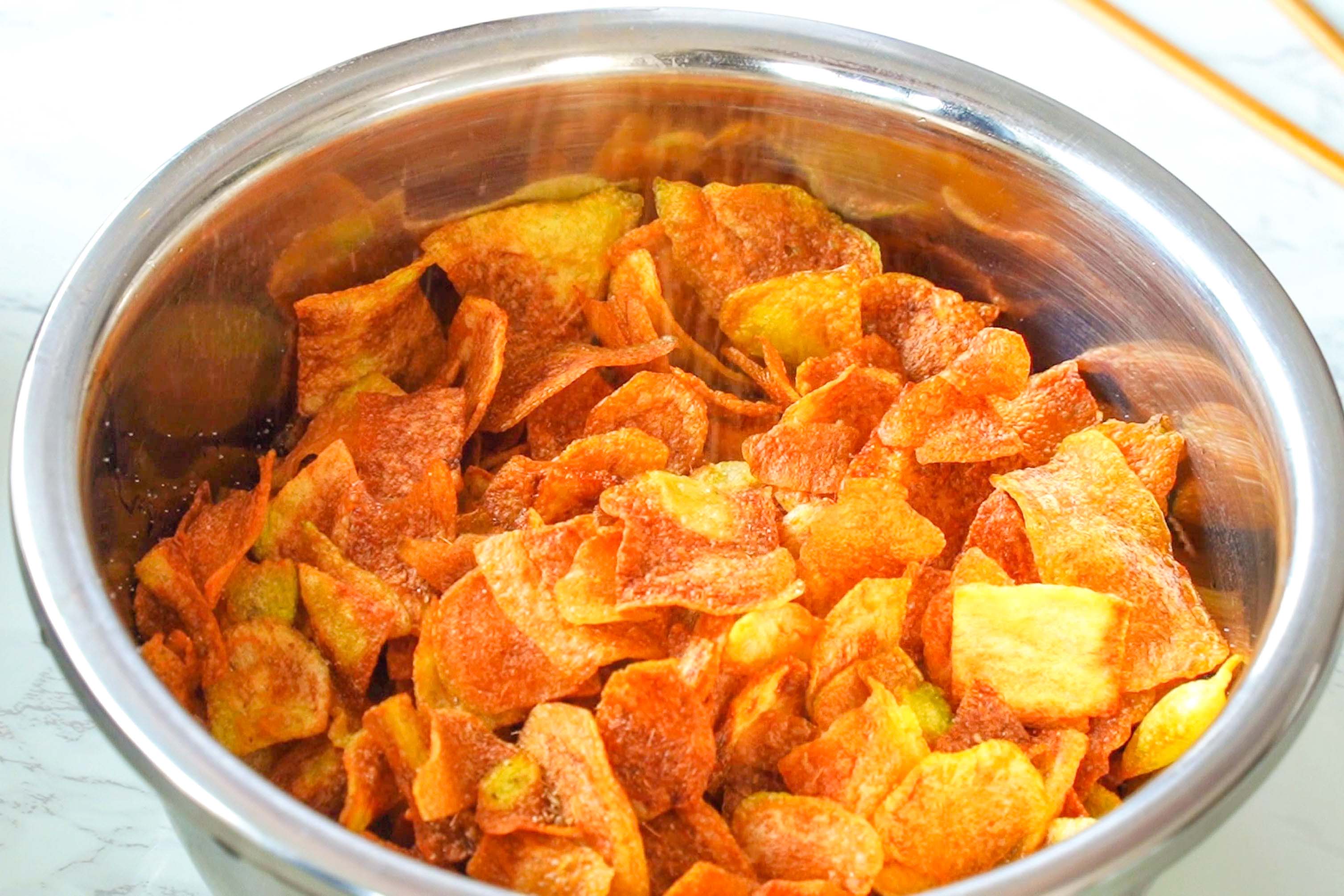 自制脆皮炸薯片,自制炸薯片香脆可口好吃上瘾