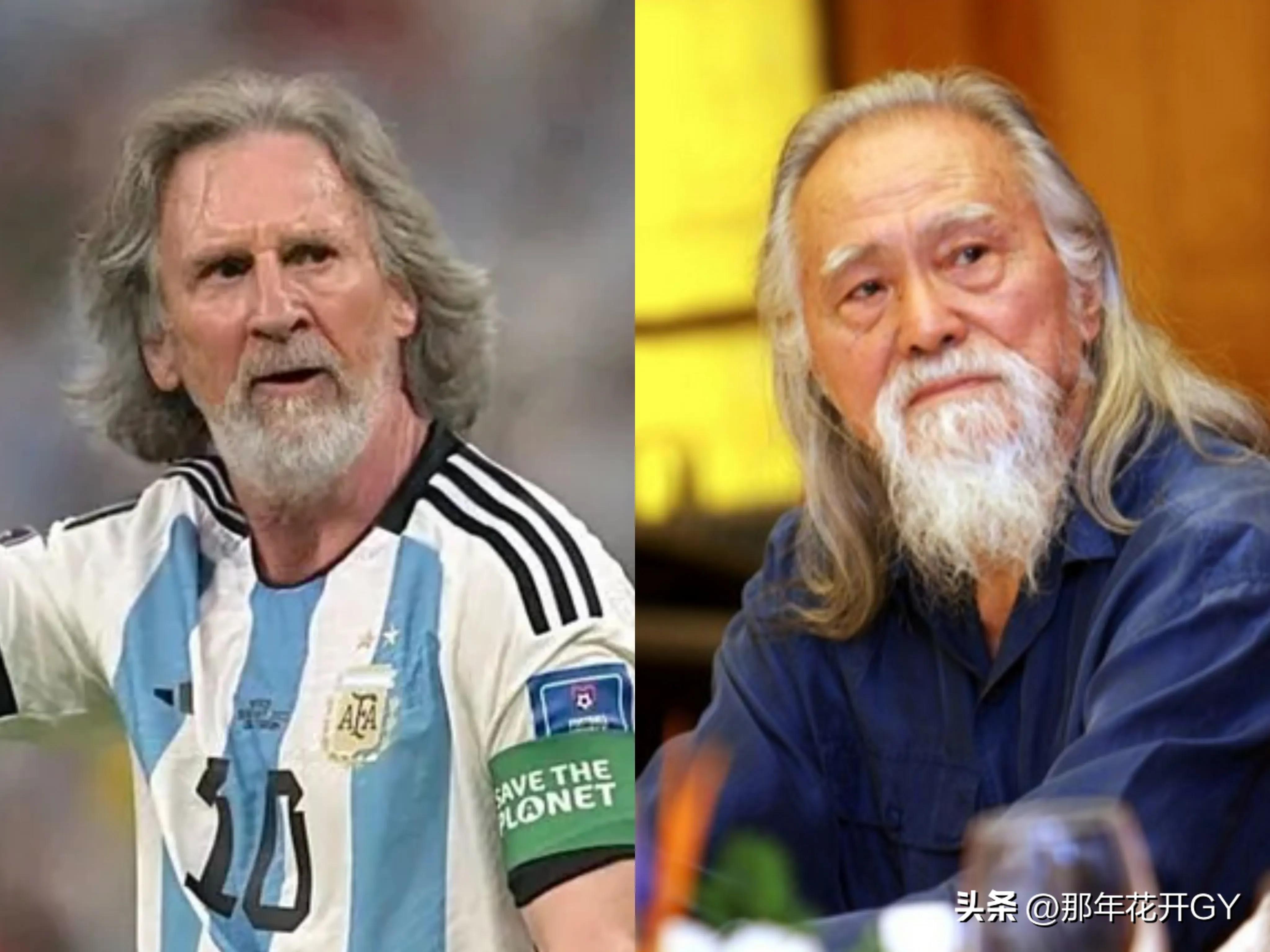 老梅西和年轻梅西同框,梅西老年照