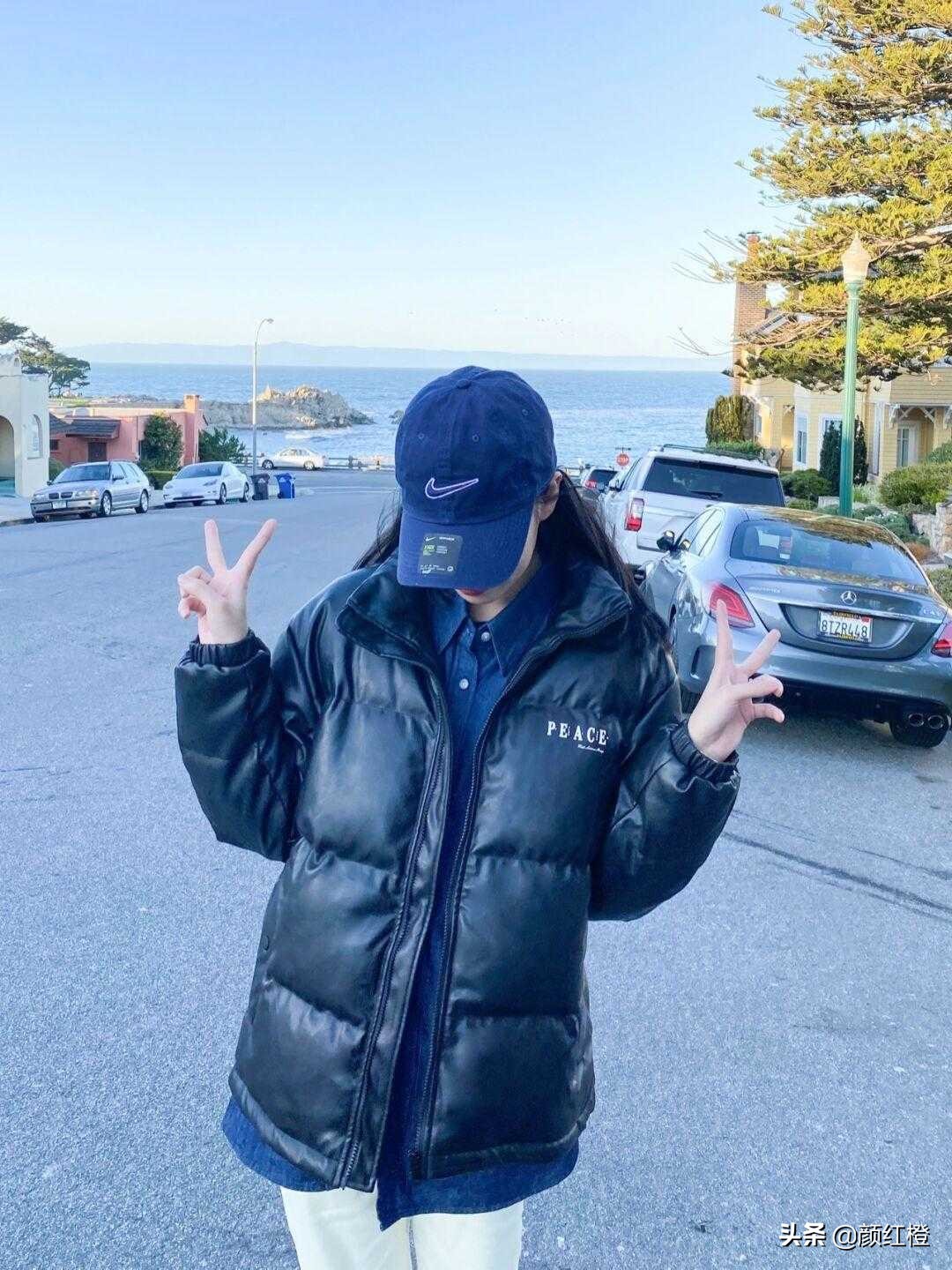 羊剖层皮革羽绒服短款,女款皮革粉色中长款加厚羽绒服