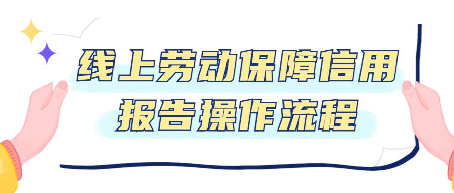 劳动保障网上办事,企业劳动保障年报网上申报流程