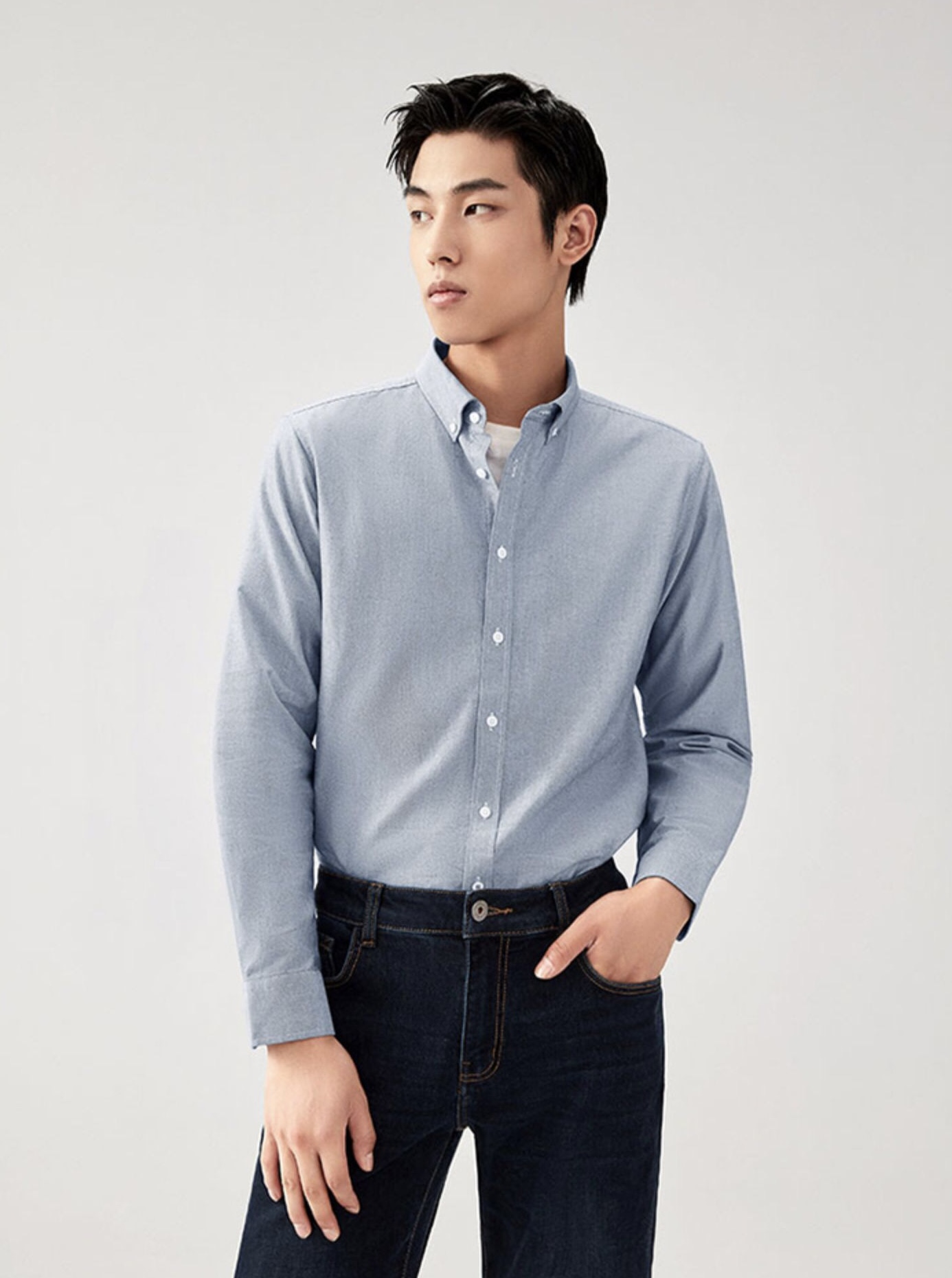 海澜之家男士衬衫穿搭,海澜之家黑衬衫男生高级感禁欲系