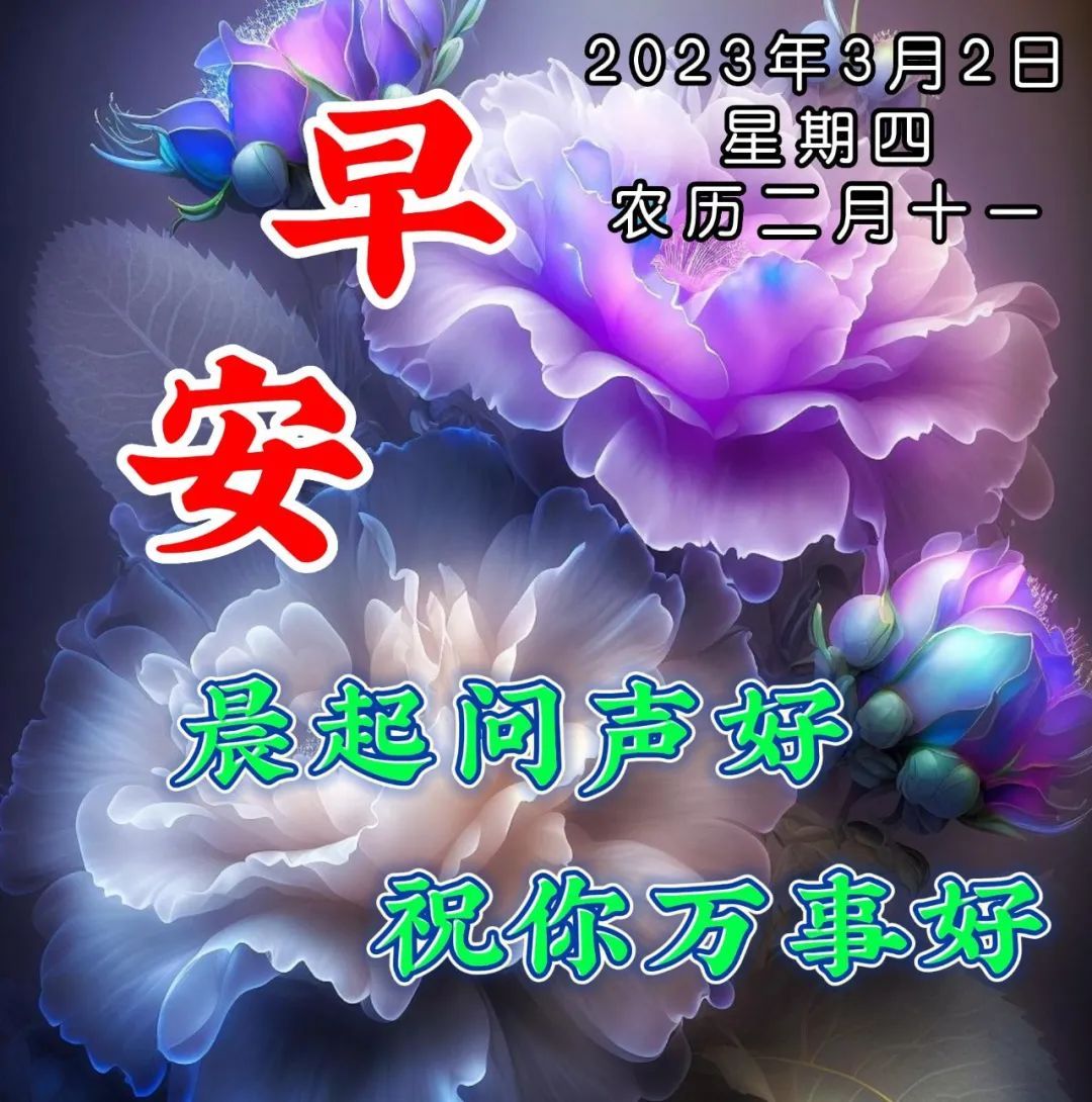 三月十日早晨文字问候语图片汇总,早安带字周三早上好祝福语图片