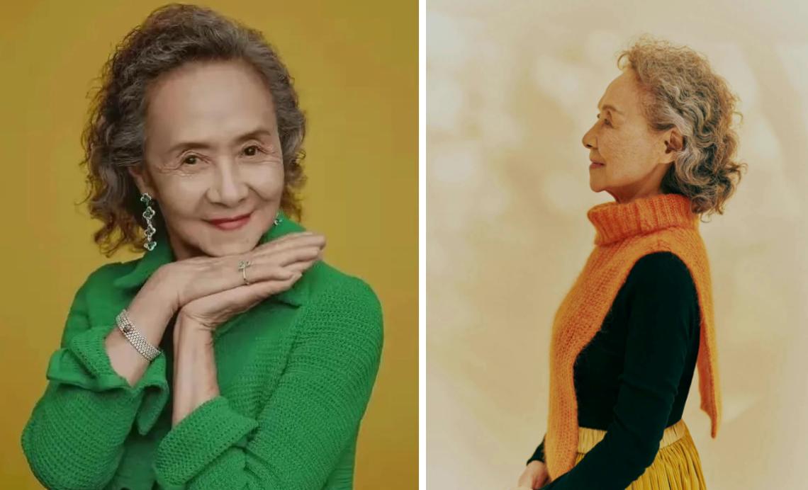 白发老人如何穿搭好看女,最新老年人穿衣风格女