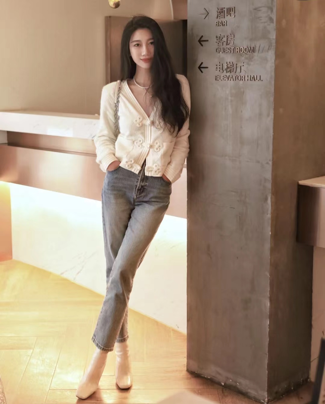 牛仔衫早春穿搭,复古牛仔衫女设计感小众早春