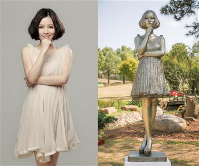 姚贝娜铜像图文,姚贝娜墓地雕塑