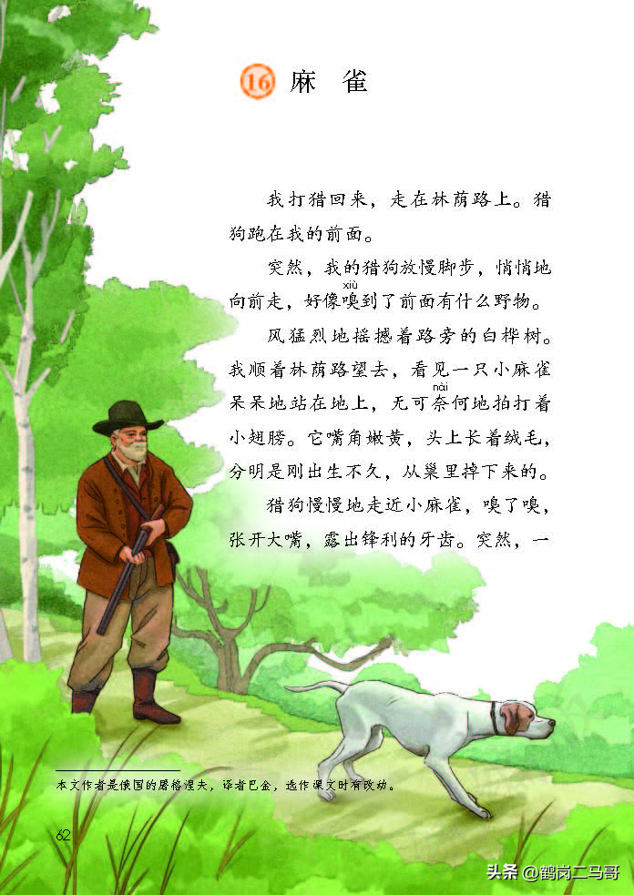 暑假预习资料小学,四年级下册语文课本第17课预习