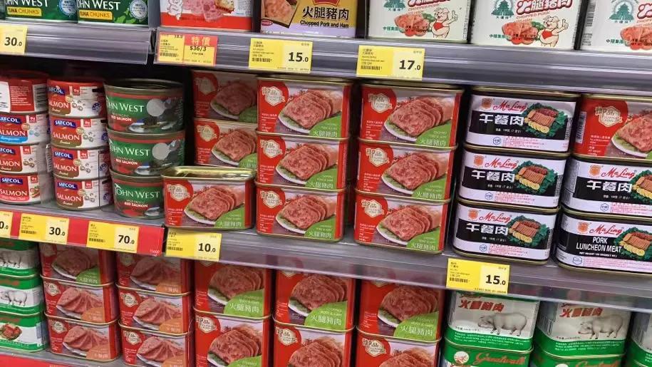 午餐肉罐头香港,香港超市的午餐肉罐头味美价廉