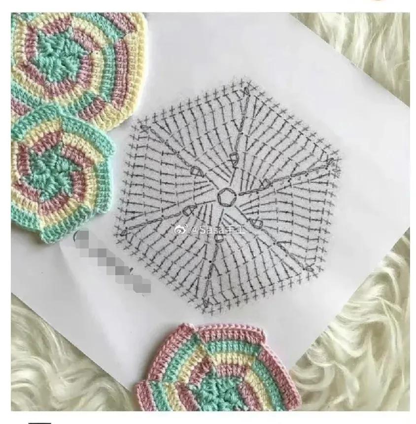 钩织方形花片图解大全,钩织正方形花片100款简单款