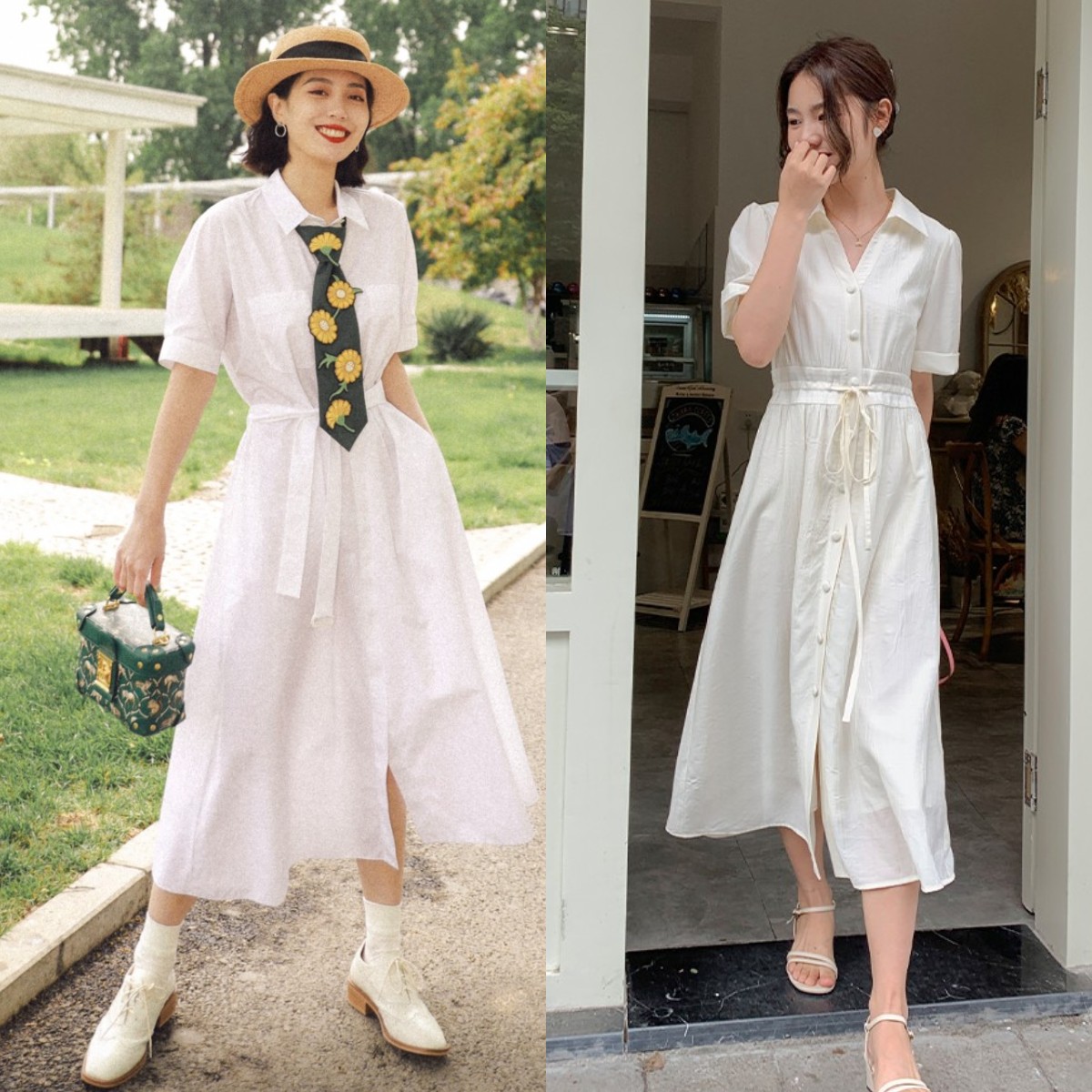 今年超流行的一款气质百搭直筒裙,直筒裙连衣裙气质高级感洋气