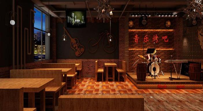 低成本烧烤店装修风格及效果图,低成本烧烤店装修效果图