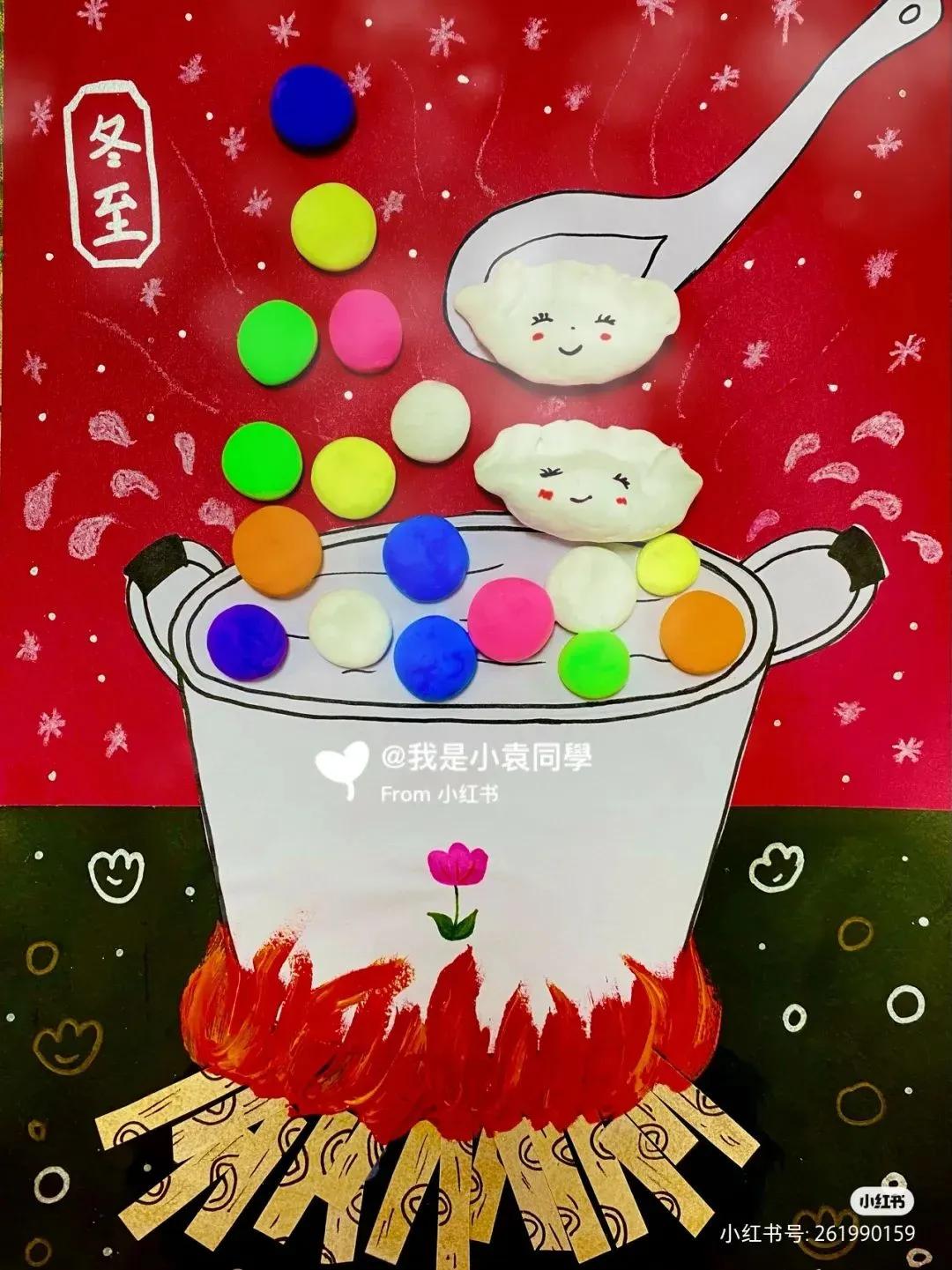 冬天吃的10种美食绘画,餐饮海报创意儿童绘画启蒙