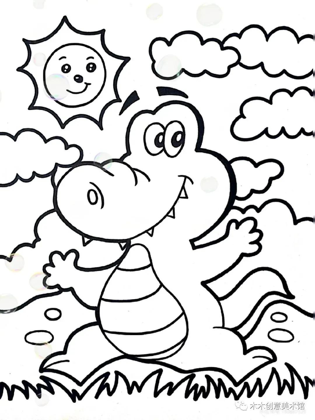 儿童创意绘画教程线条画,儿童创意美术绘画线条画