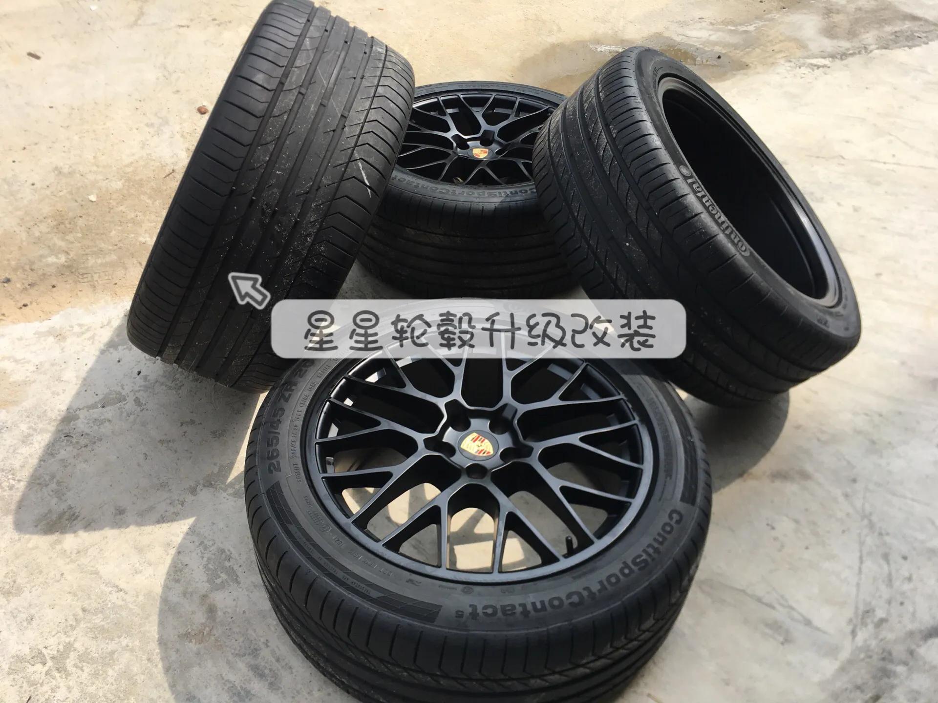 玛卡保时捷轮毂,保时捷玛卡哑光黑轮毂