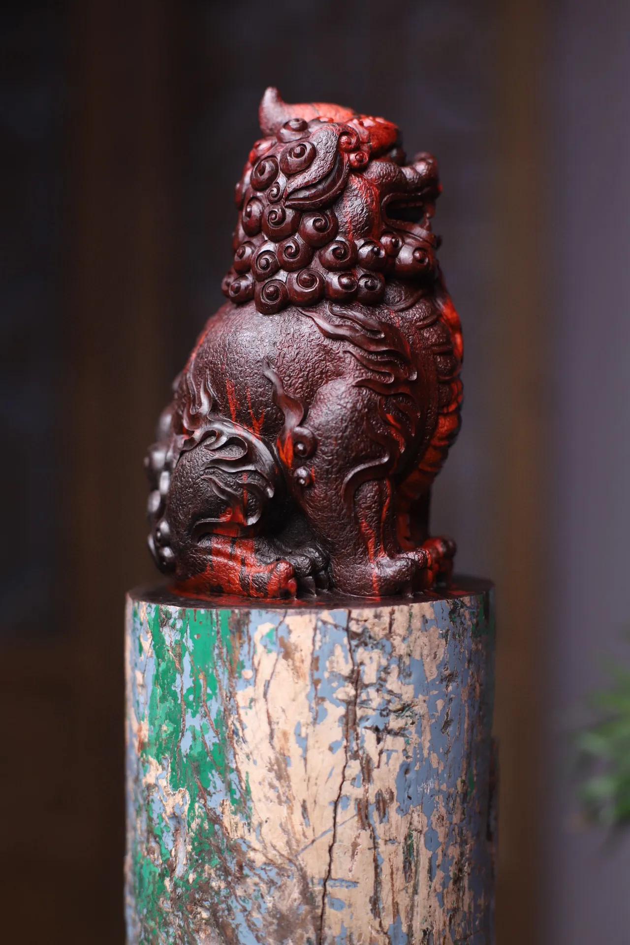 印度小叶紫檀摆件全套,印度小叶紫檀貔貅摆件一对