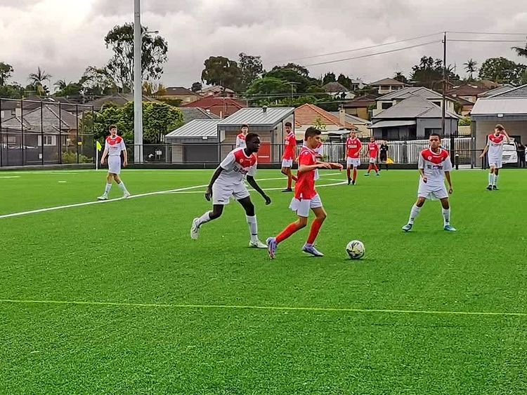 在悉尼PenshurstPark彭斯赫斯特公园球场，看一场社区少年足球赛