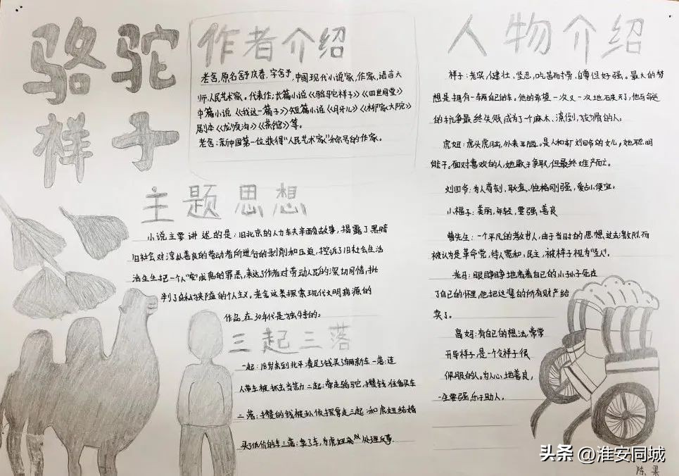 名著阅读手抄报初中生字少,关于名著阅读的手抄报初中