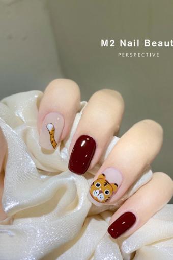 适合新年显白的美甲,新年美甲2022显白纯色