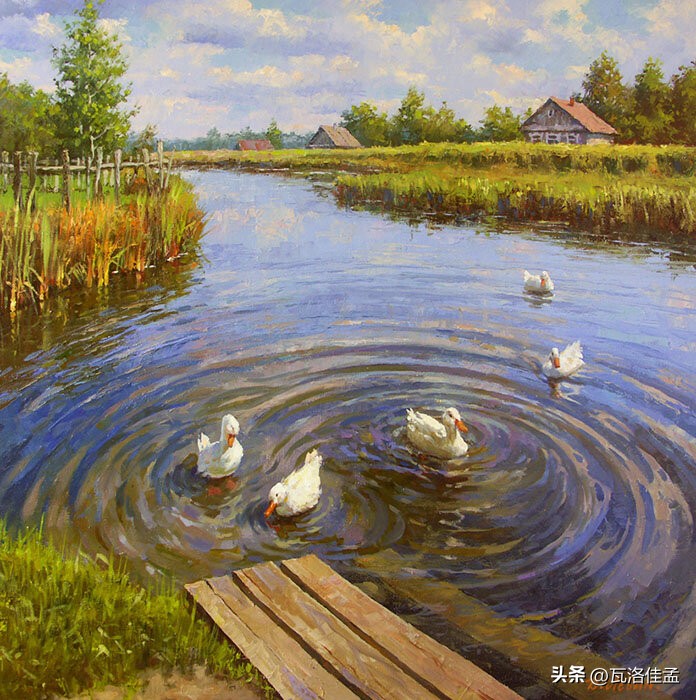 夏天的魅力诗句,夏天的美丽景色绘画