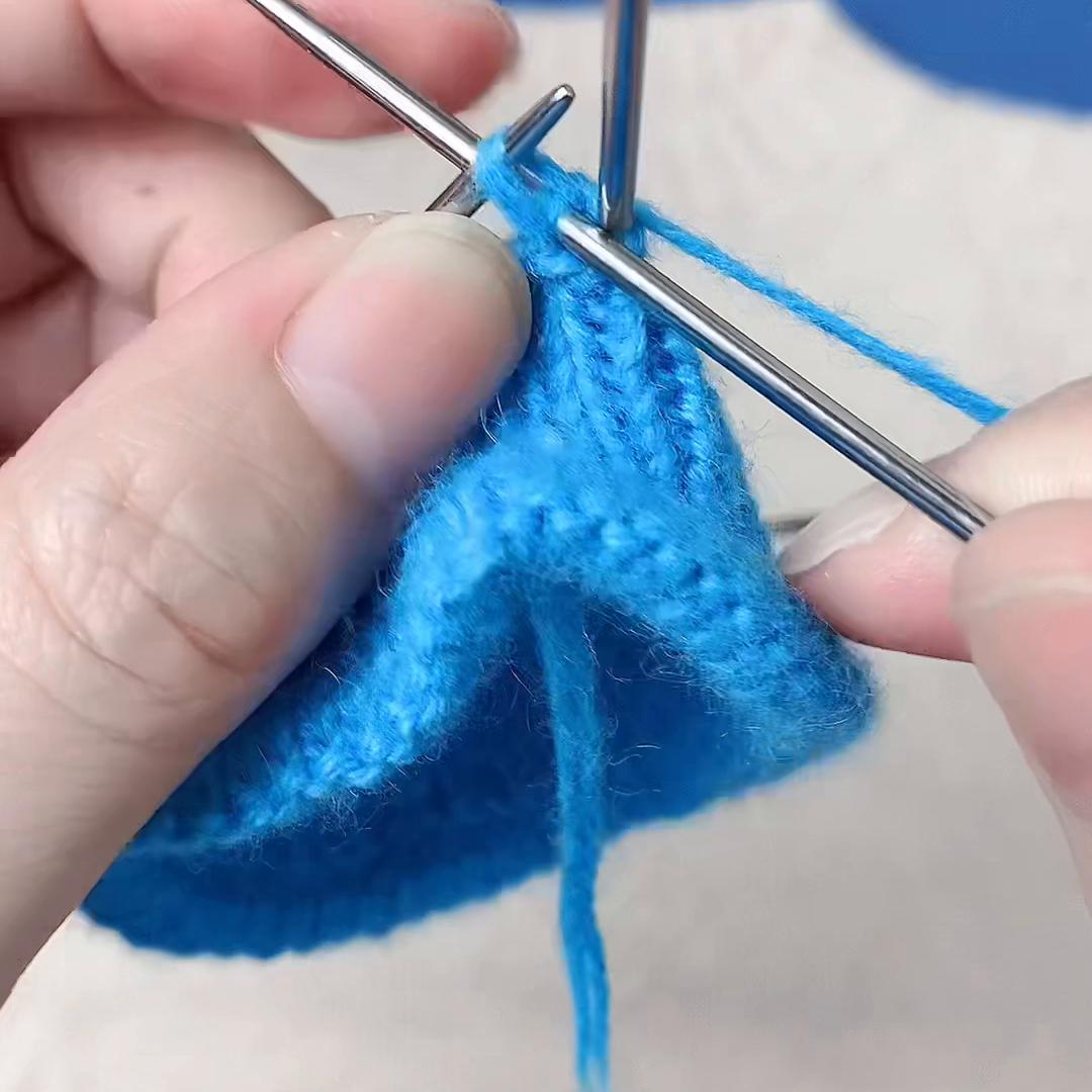 地瓜针帽子收针教程,毛衣空心针的收针方法