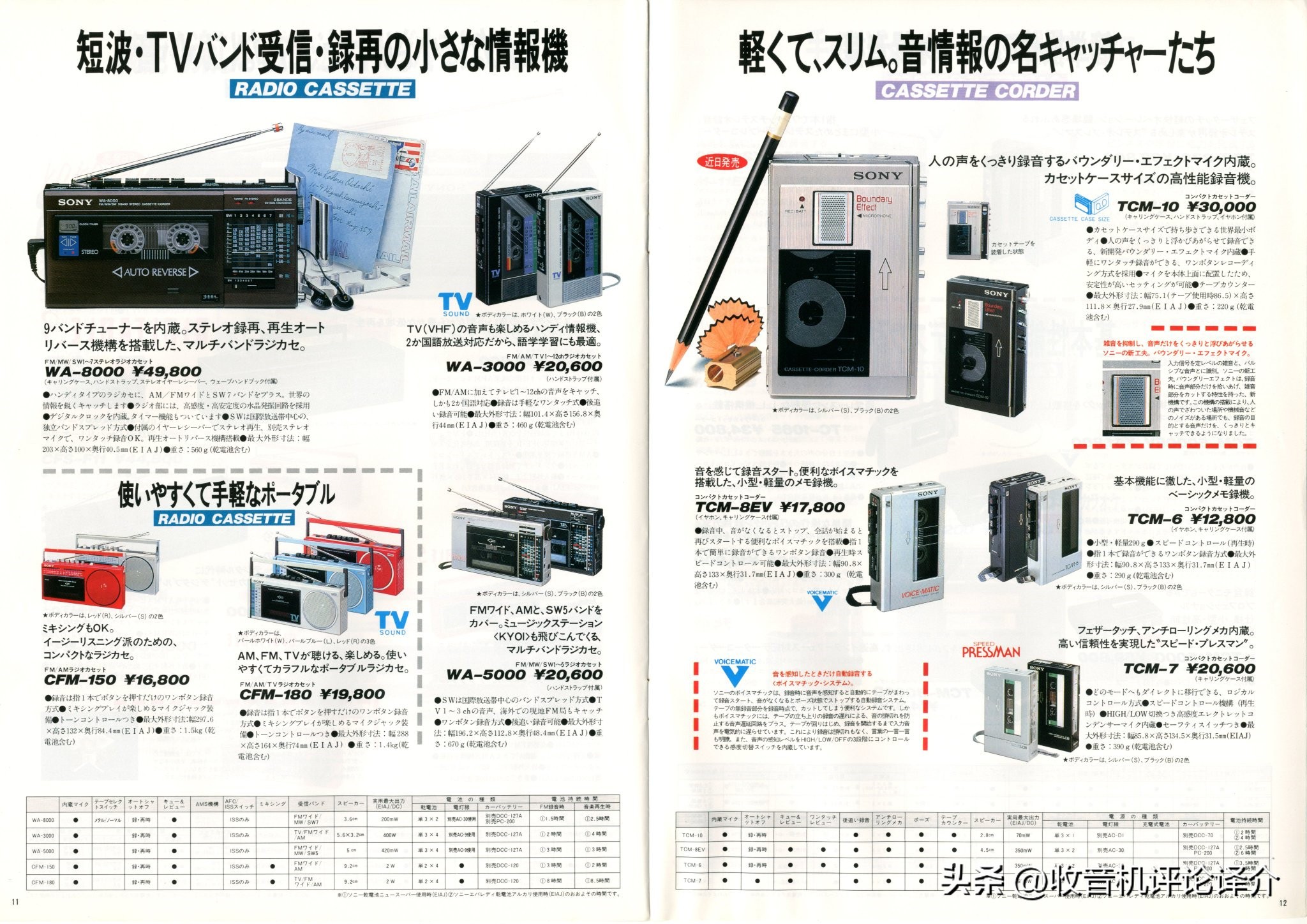 索尼wa-2000磁带机,索尼wa-5000