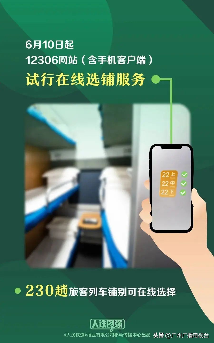 关注12306订票选座功能终于实现了,12306全国选卧铺上下铺位功能上线