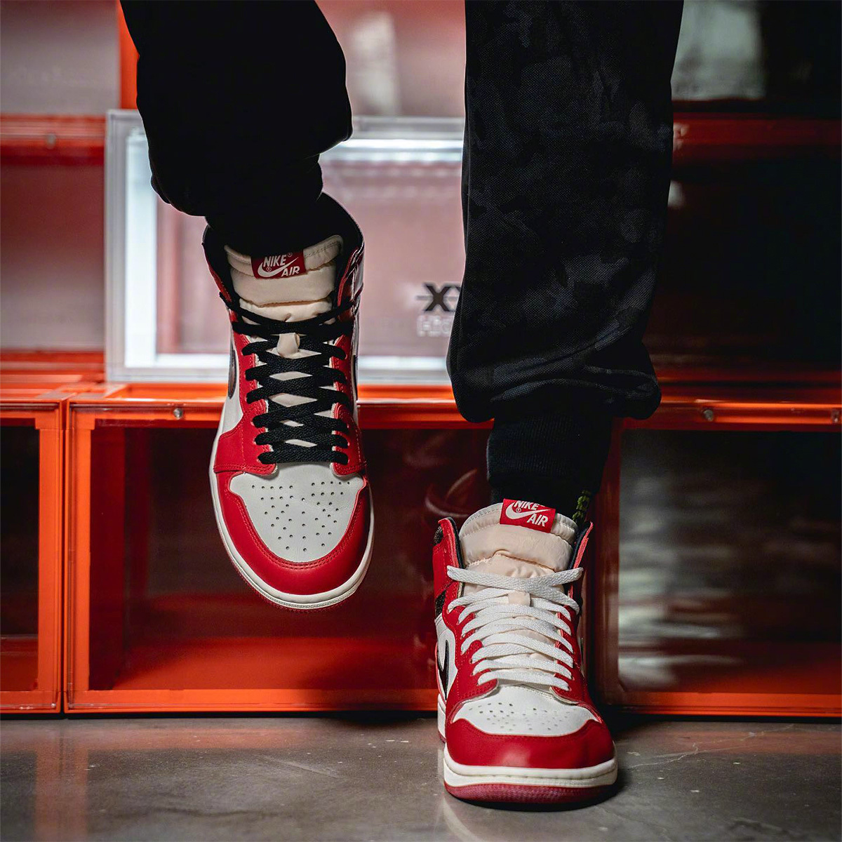 airjordan1highog黑白底渐变绿勾,airjordan1被禁穿的配色