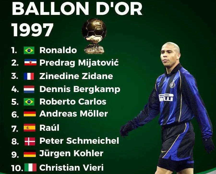 五大联赛只剩一个金球奖球员,历届金球奖得主及俱乐部