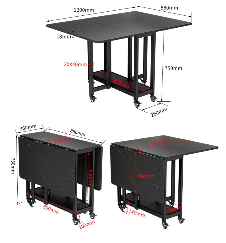 小户型折叠餐桌最新款实用,折叠6人餐桌小户型网红款