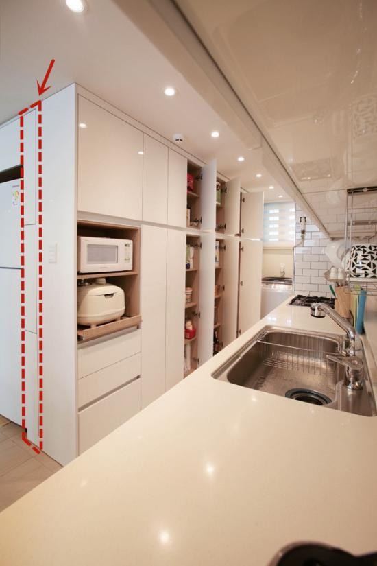 与其花钱装满柜子，从4个地方偷省出0.5㎡做“薄侧柜”，省钱实用