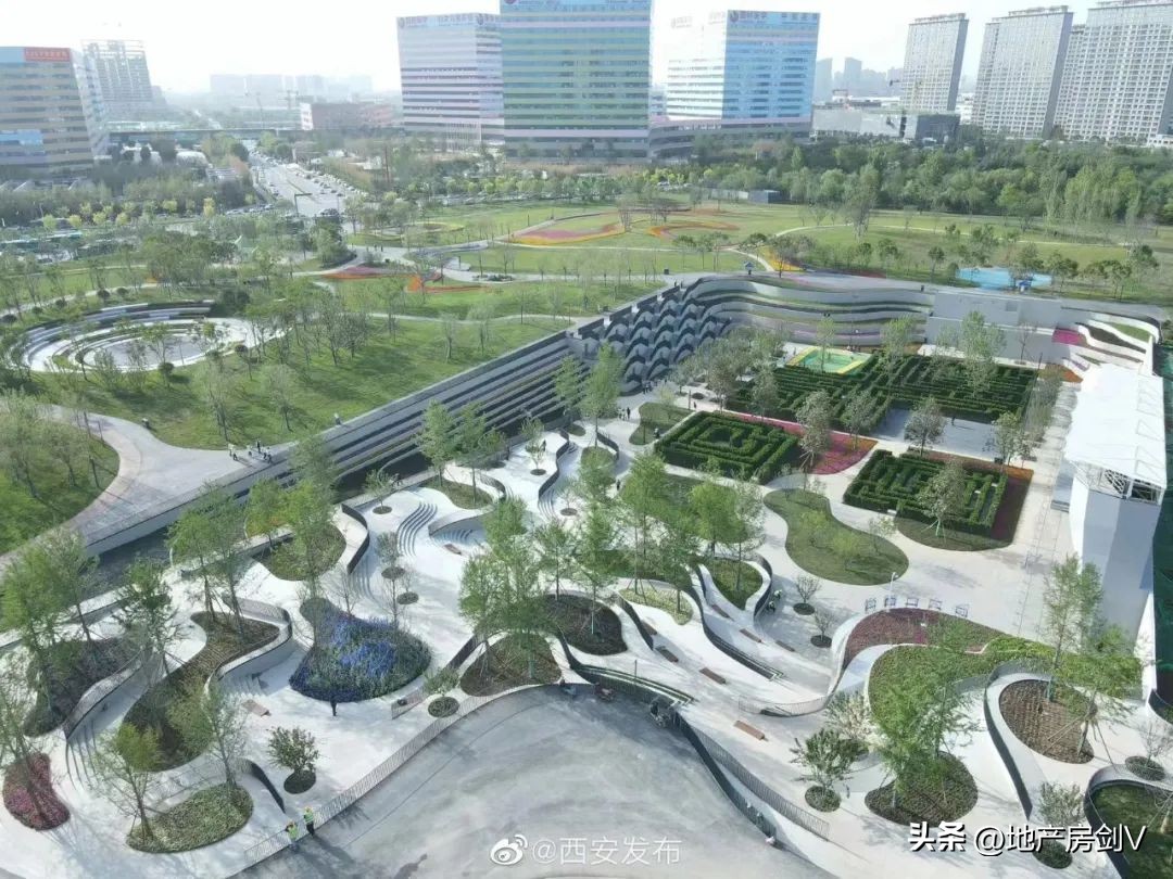 西安五一新开放的公园,西安小寨公园正式开园