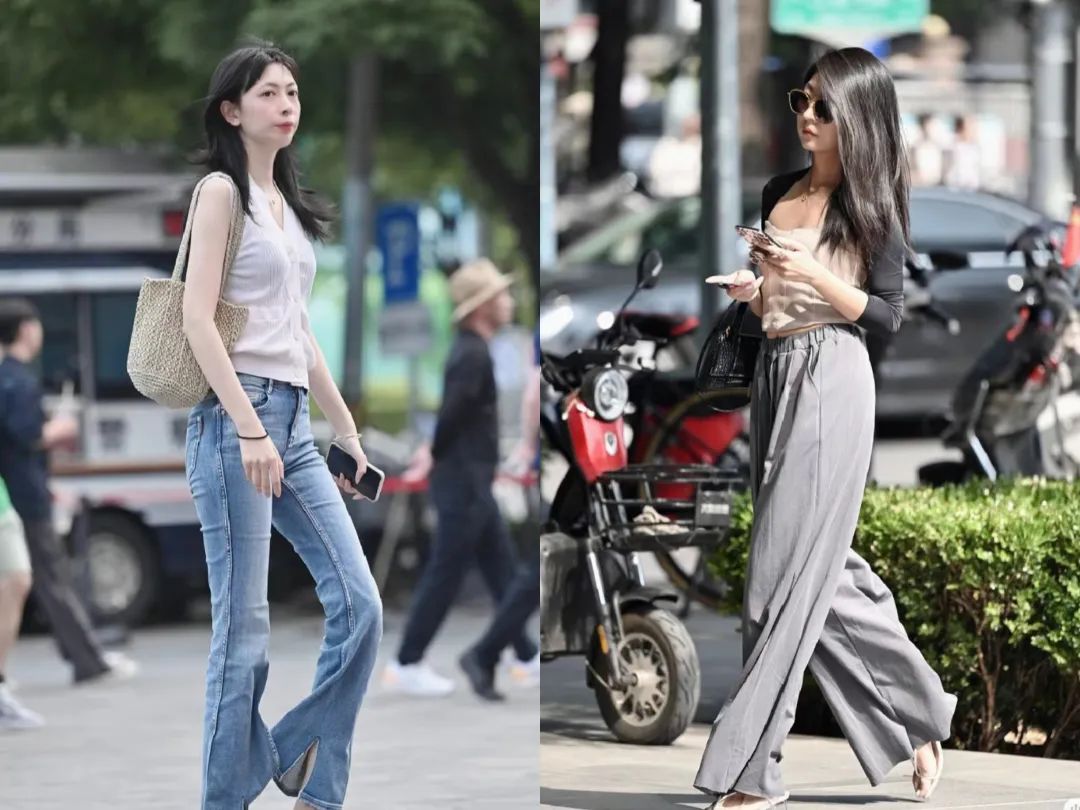 三里屯街拍高级感穿搭气质美女,北京街拍女生穿搭