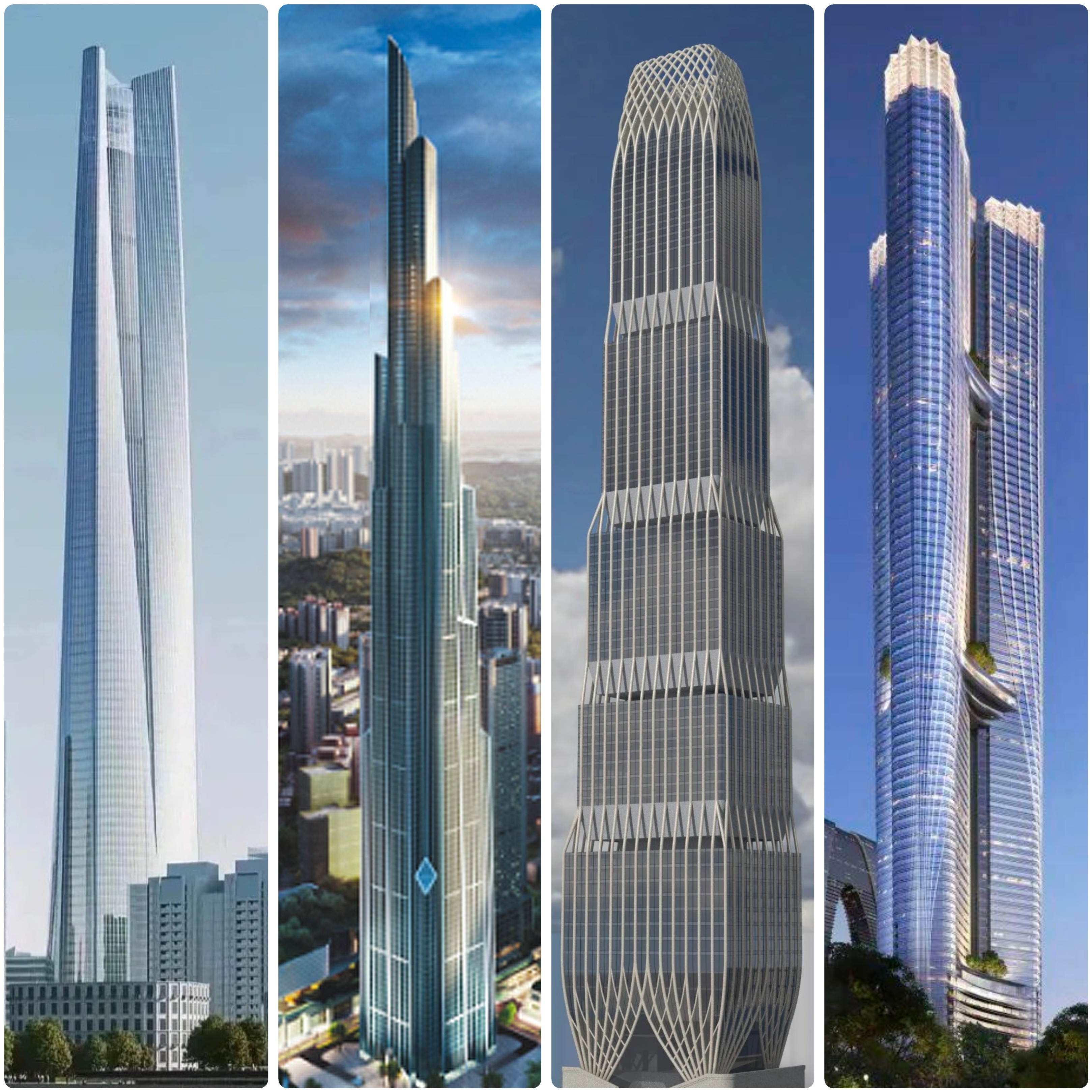 世界城市摩天楼排名,全球前三摩天楼