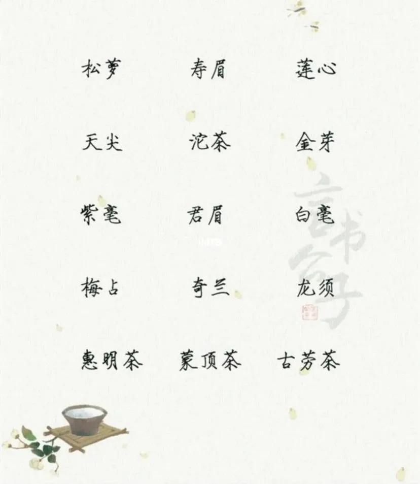 你能说出几个优雅的茶名,茶文化盘点十大唯美茶名