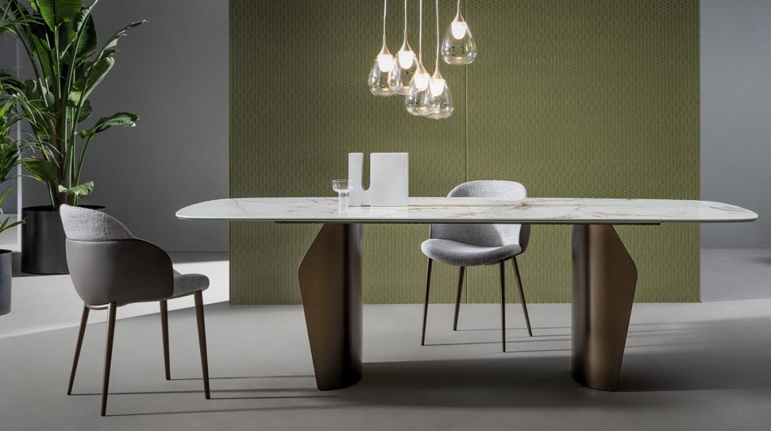 奢石餐桌别具一格,奢石餐桌大平层豪宅首选