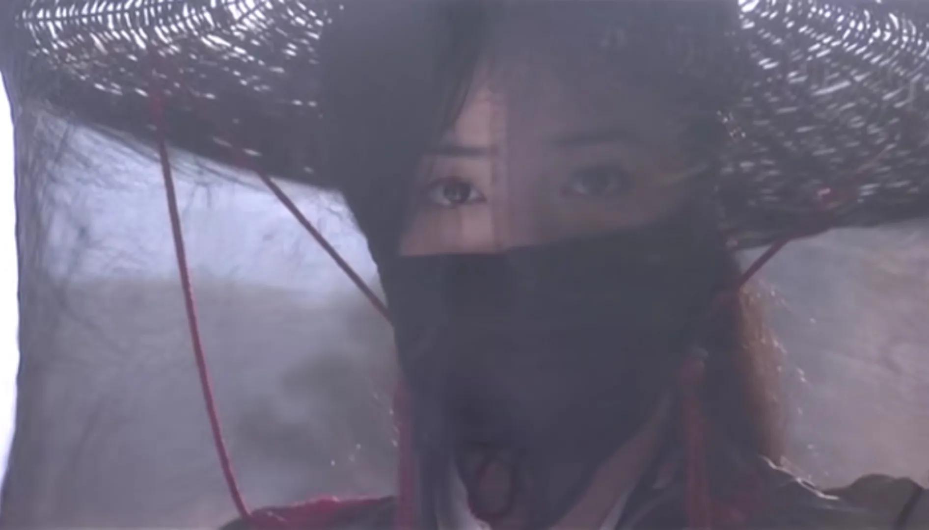 木婉清摘面纱,木婉清面纱被吹落的画面