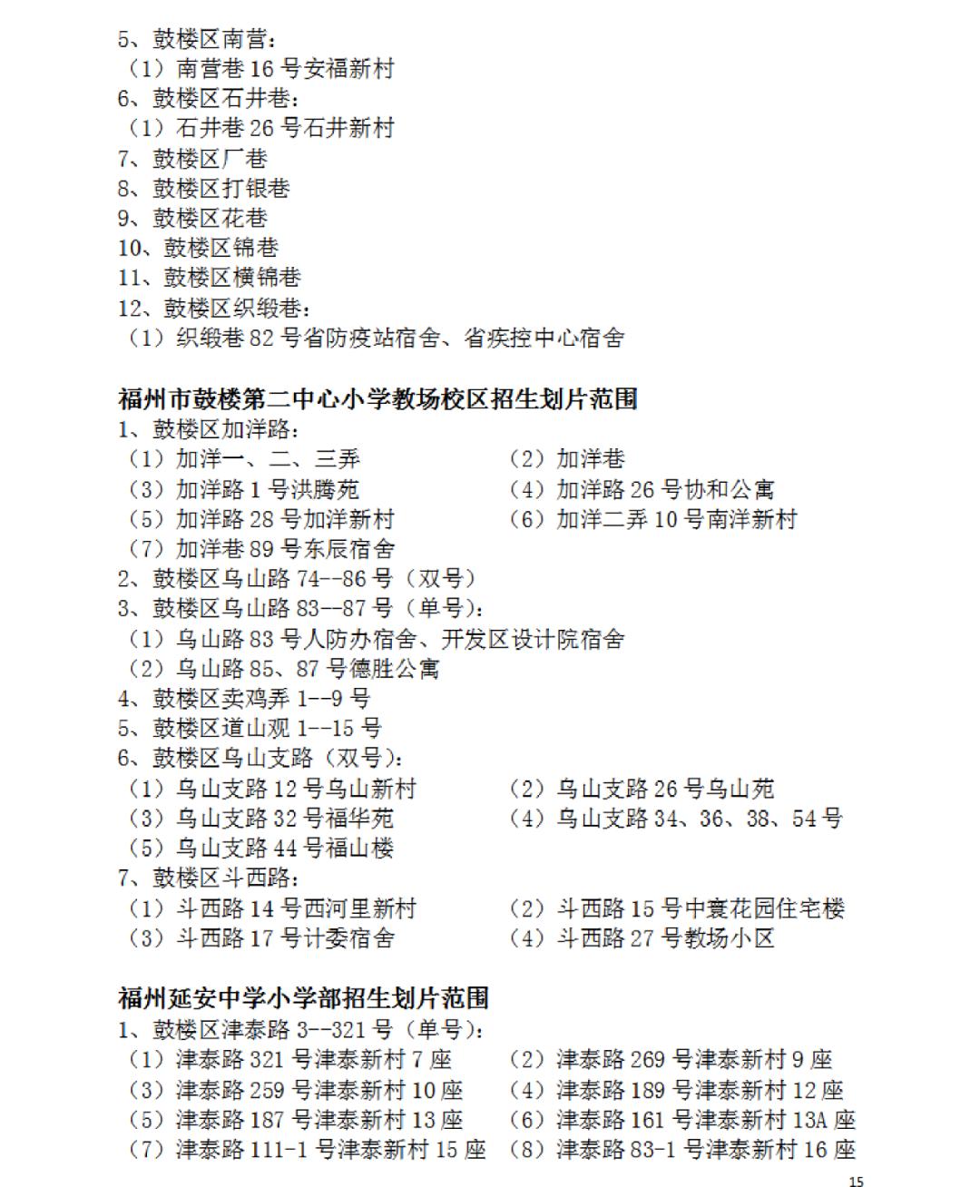 2023年福州市鼓楼区小学划片政策,福州最新鼓楼区小学划片范围