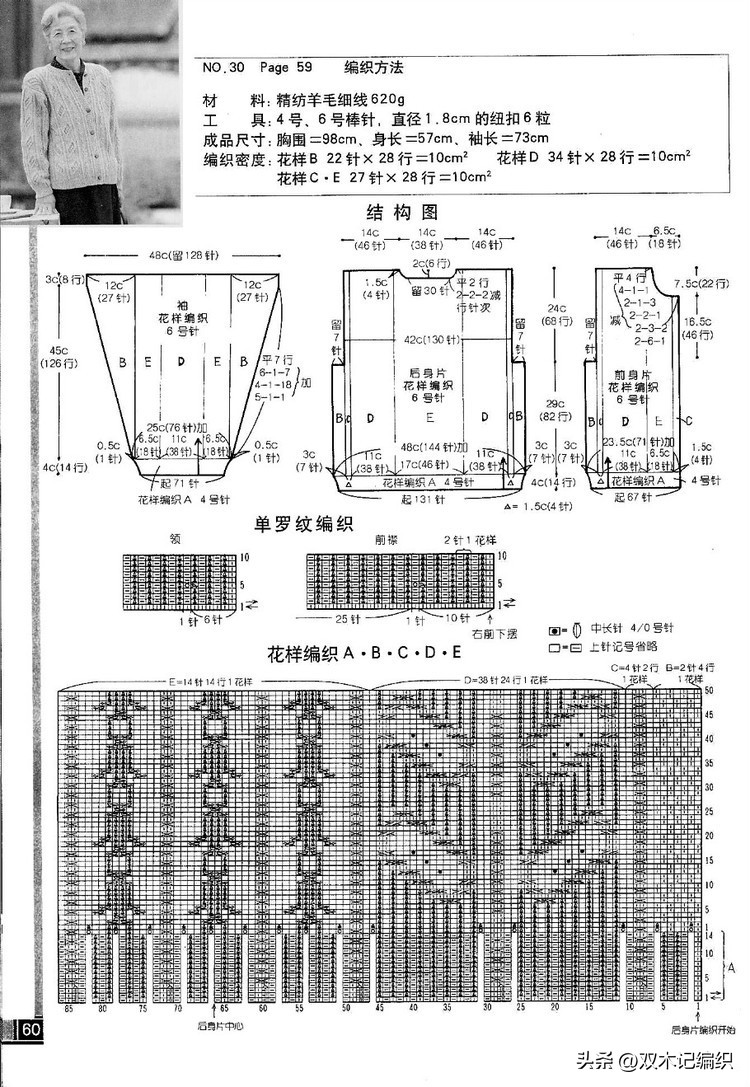 6岁男童棒针大气开衫图解,4至5岁棒针开衫